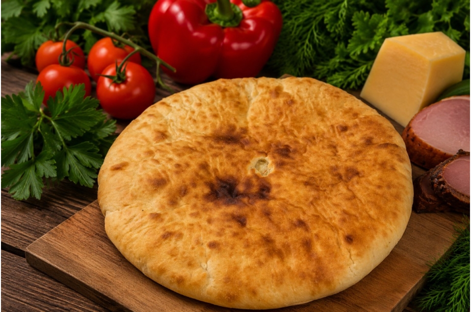 купить осетинский пирог с творогом сыром и зеленью - пироговая компания