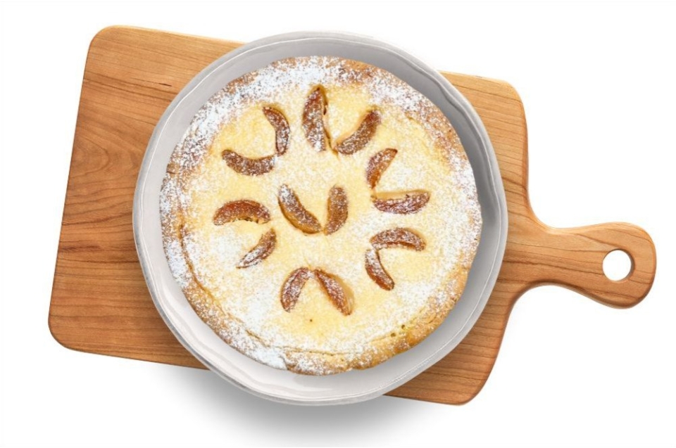 купить «королевский» творожник с персиком на песочном тесте - пироговая компания