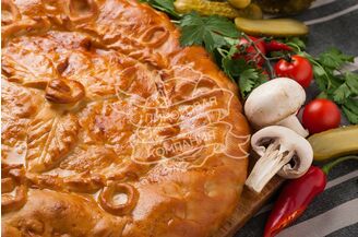 Пирог постный с картофелем и грибами