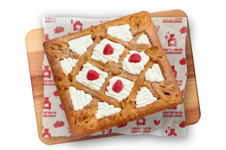 купить пирог с клубникой и сметаной  - пироговая компания