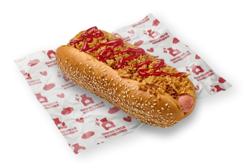 купить хот-дог с томатами и жаренным луком - пироговая компания