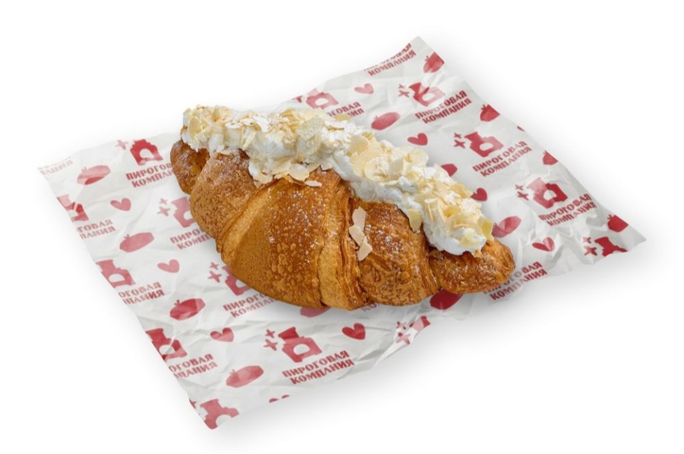 купить круассан с хлопьями миндаля  - пироговая компания