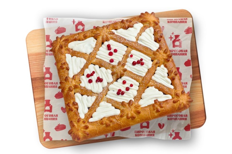 купить пирог с брусникой и сметаной - пироговая компания