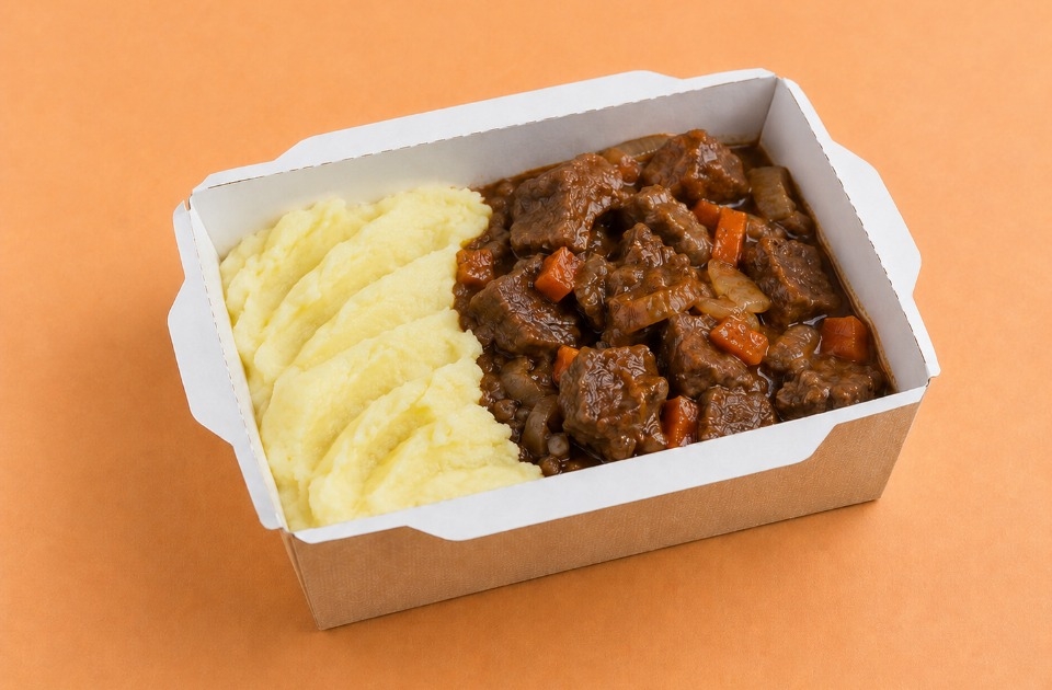 купить гуляш из говядины с картофельным пюре - пироговая компания