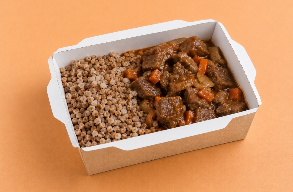 купить гуляш из говядины с гречкой - пироговая компания