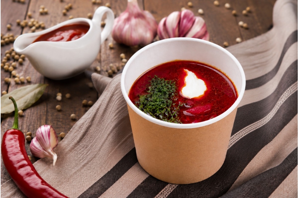 купить борщ из свежей капусты с картофелем с говядиной - пироговая компания