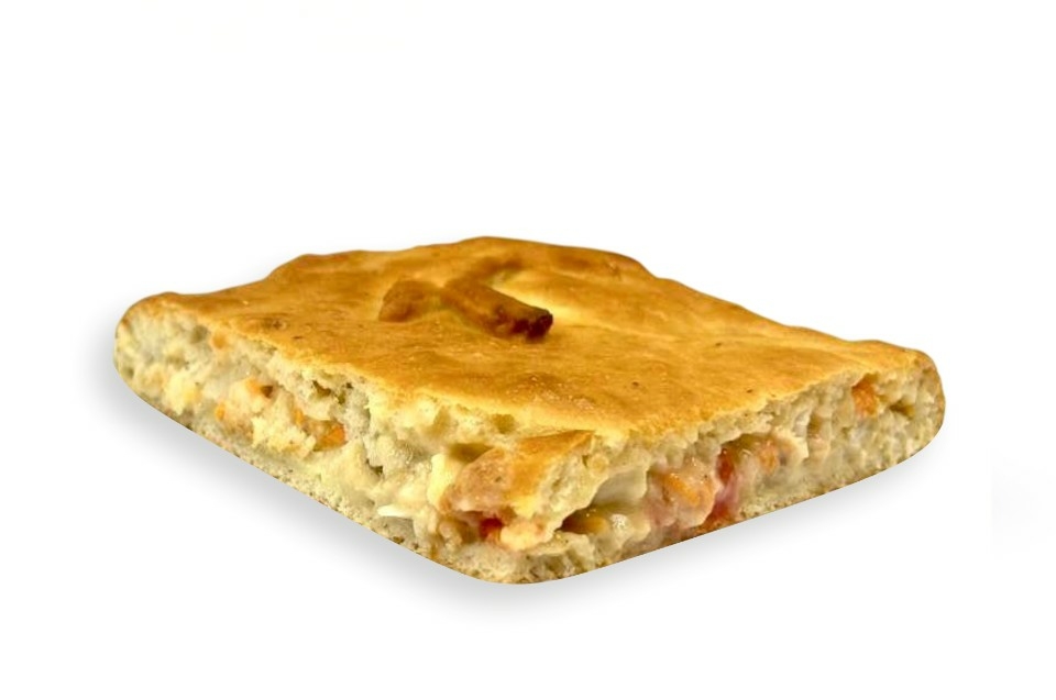 Пирог с белой рыбой и овощами