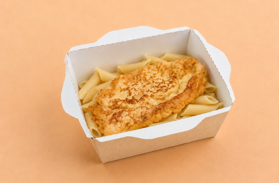 купить отбивная из филе куриного с с макаронами - пироговая компания
