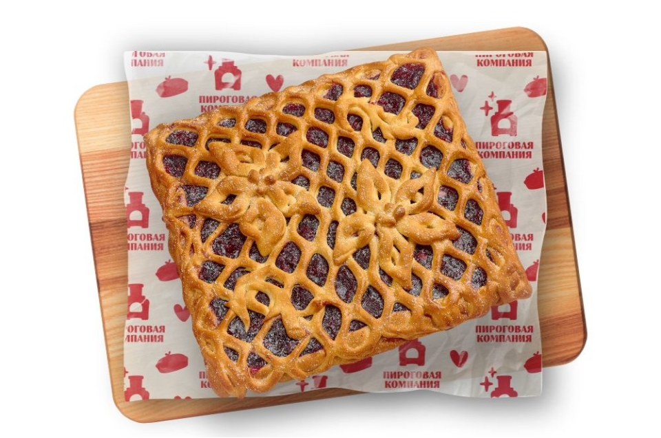 купить пирог с брусникой и яблоком  - пироговая компания