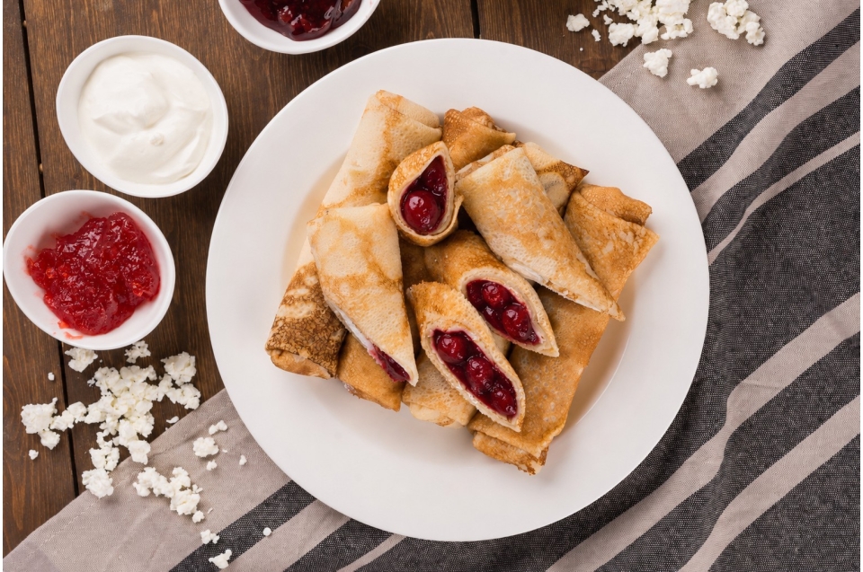 купить блины с вишней замороженные - пироговая компания